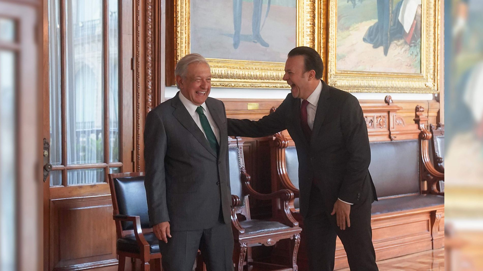 Fotografía expone buena relación entre EVV y AMLO; vienen beneficios para Durango